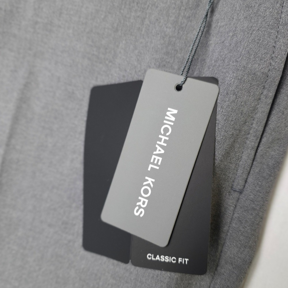 Michael Kors Dress Pants Mens 38x29 Gray Pattern Marvin Straight Leg Trouser NWT - Picture 7 of 9